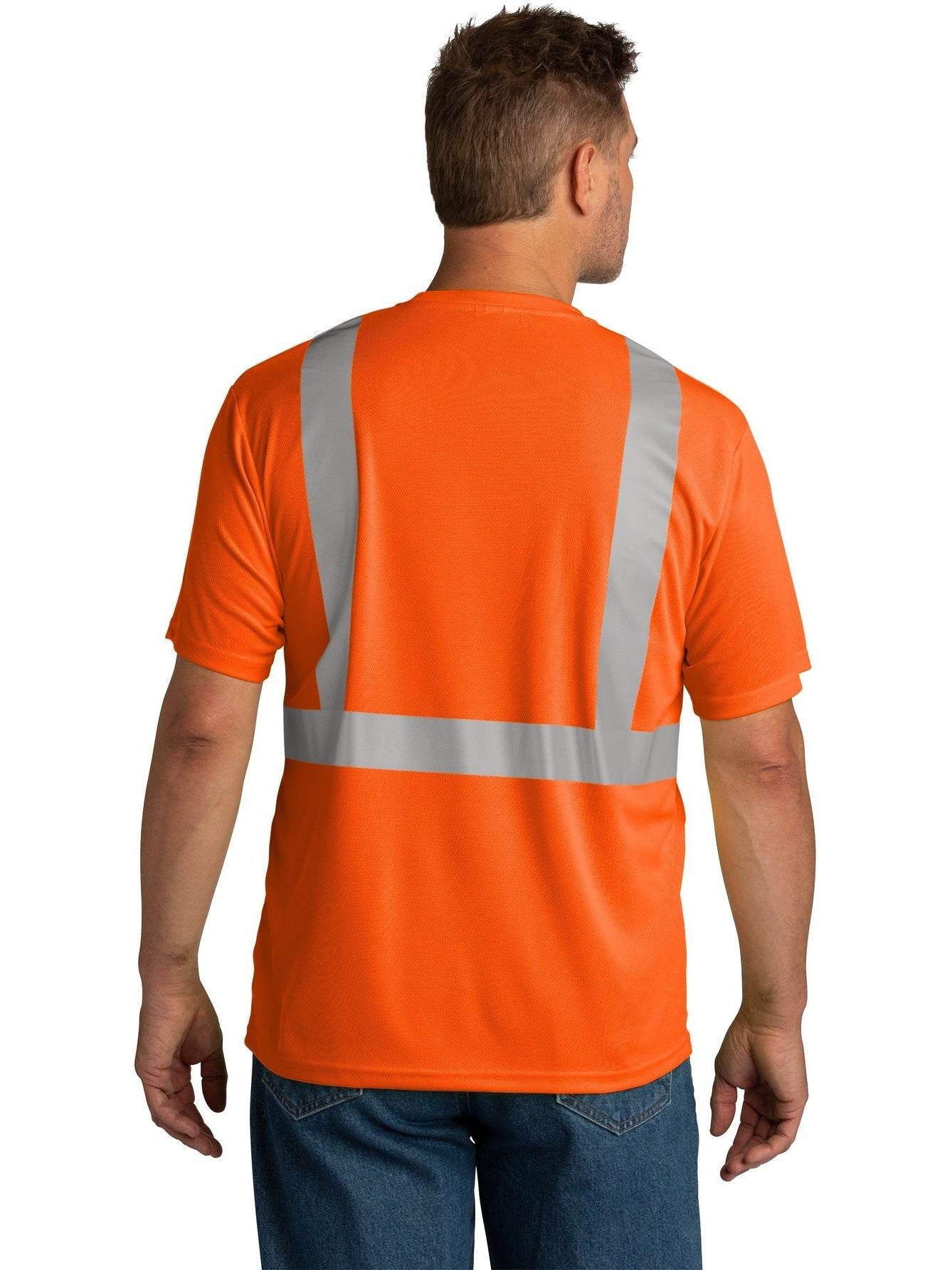 no-logo Cornerstone ANSI 107 Class 2 Mesh Tee-Regular-CornerStone-Thread Logic