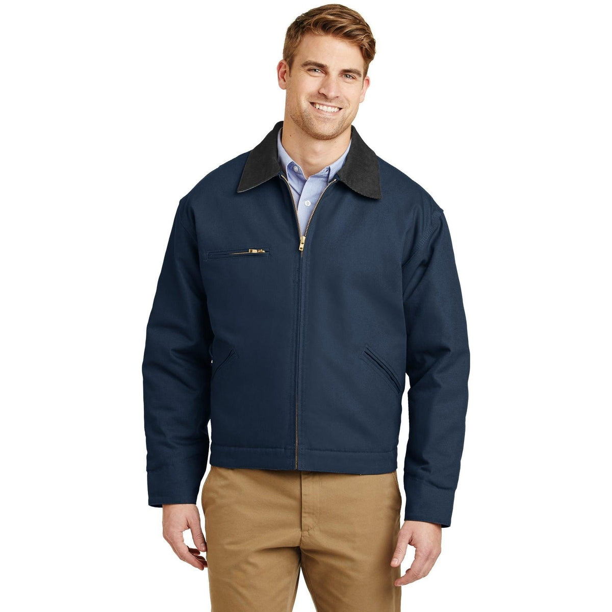 no-logo CornerStone Duck Cloth Work Jacket-Regular-Cornerstone-Navy/Black-S-Thread Logic
