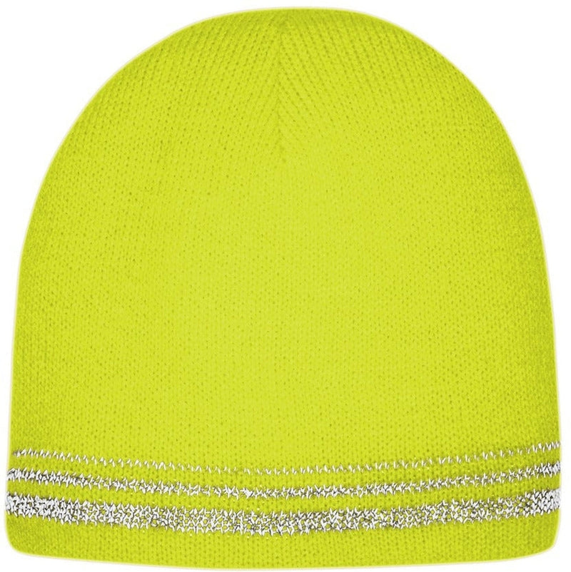 Cornerstone Lined Enhanced Visibility With Reflective Stripes Beanie 