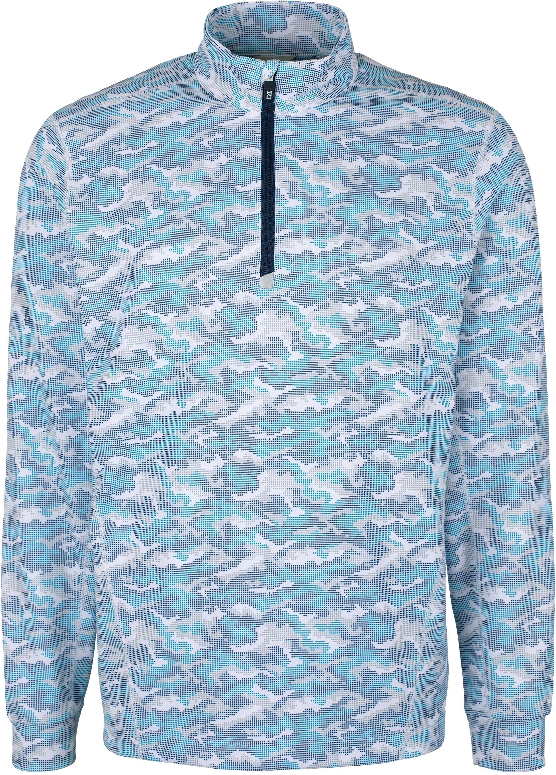 Cutter & Buck Traverse Camo Print Half Zip