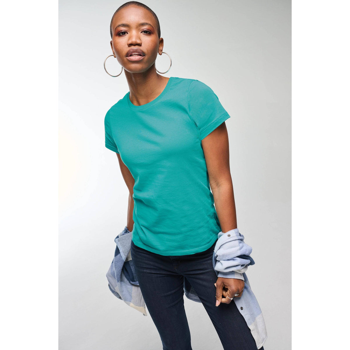 no-logo District Women's Perfect Weight Crew Tee-Polos-District-Thread Logic