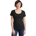 no-logo CLOSEOUT - District Women's Perfect Weight Scoop Tee-District-Jet Black-XXL-Thread Logic