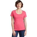 no-logo CLOSEOUT - District Women's Perfect Weight Scoop Tee-District-Coral-XS-Thread Logic