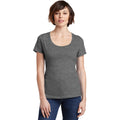 no-logo CLOSEOUT - District Women's Perfect Weight Scoop Tee-District-Heathered Nickel-S-Thread Logic