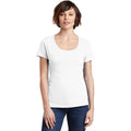 no-logo CLOSEOUT - District Women's Perfect Weight Scoop Tee-District-Bright White-XS-Thread Logic