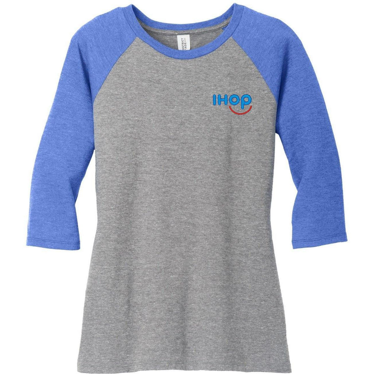 no-logo District Women's Perfect Tri 3/4-Sleeve Raglan-Regular-District-Thread Logic