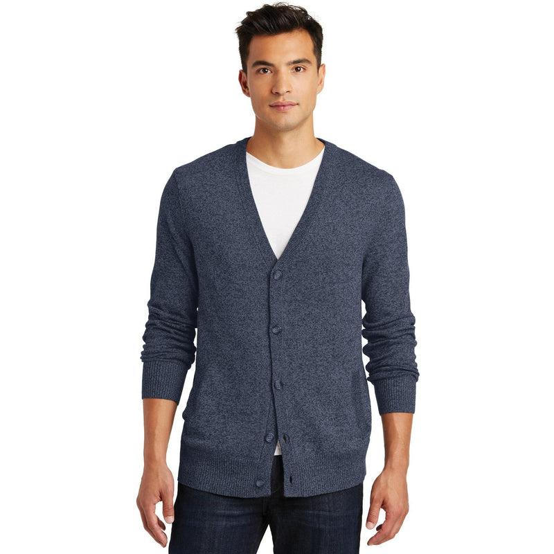 no-logo CLOSEOUT - District Made Mens Cardigan Sweater-District-Navy-XL-Thread Logic