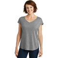 no-logo CLOSEOUT - District Women's Drapey Cross-Back Tee-District-Heathered Nickel-XS-Thread Logic