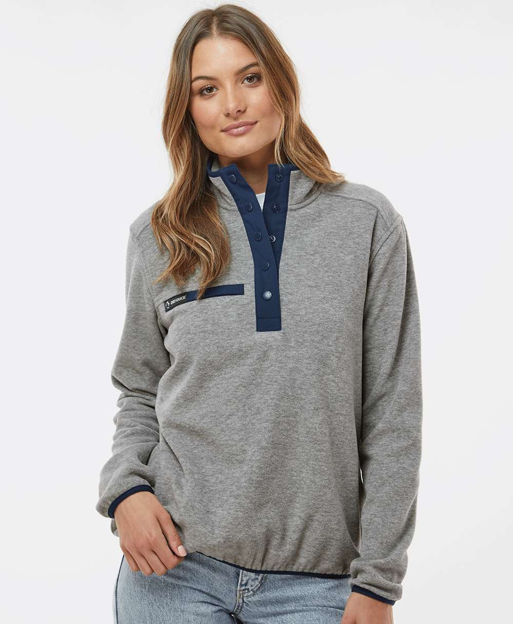 no-logo DRI Duck Ladies Aspen Mélange Mountain Fleece Pullover-Ladies Layering-Dri Duck-Thread Logic