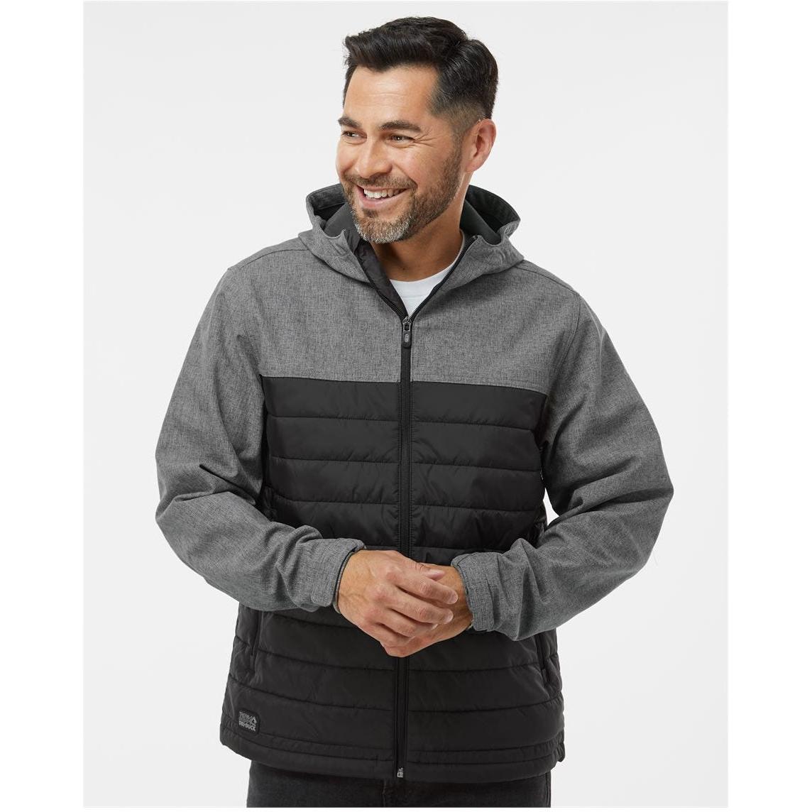 no-logo DRI Duck Pinnacle Puffer Body Softshell Hooded Jacket-Men's Jackets-Dri Duck-Thread Logic
