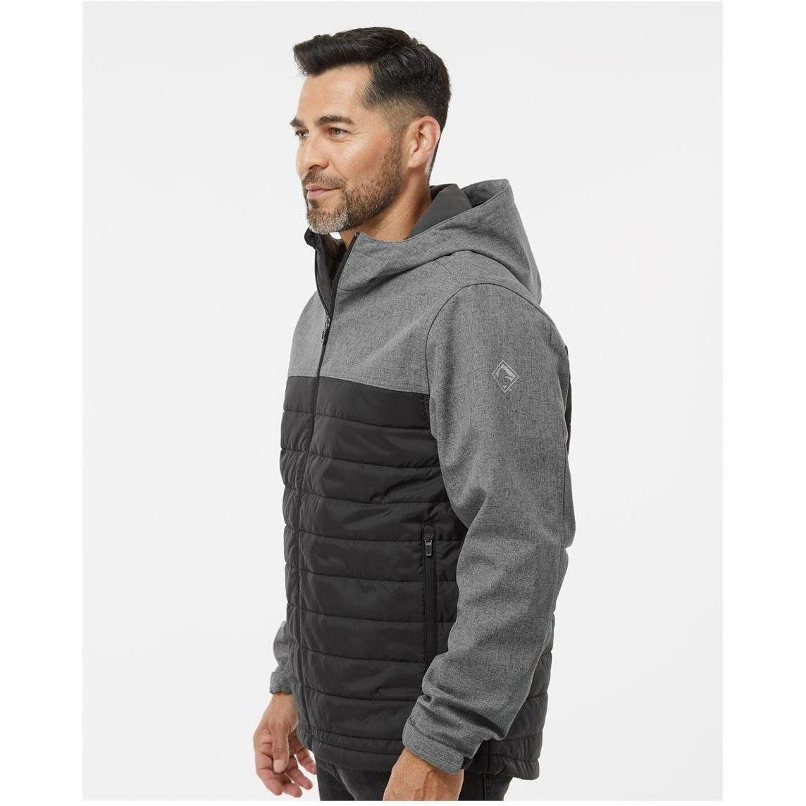 no-logo DRI Duck Pinnacle Puffer Body Softshell Hooded Jacket-Men's Jackets-Dri Duck-Thread Logic