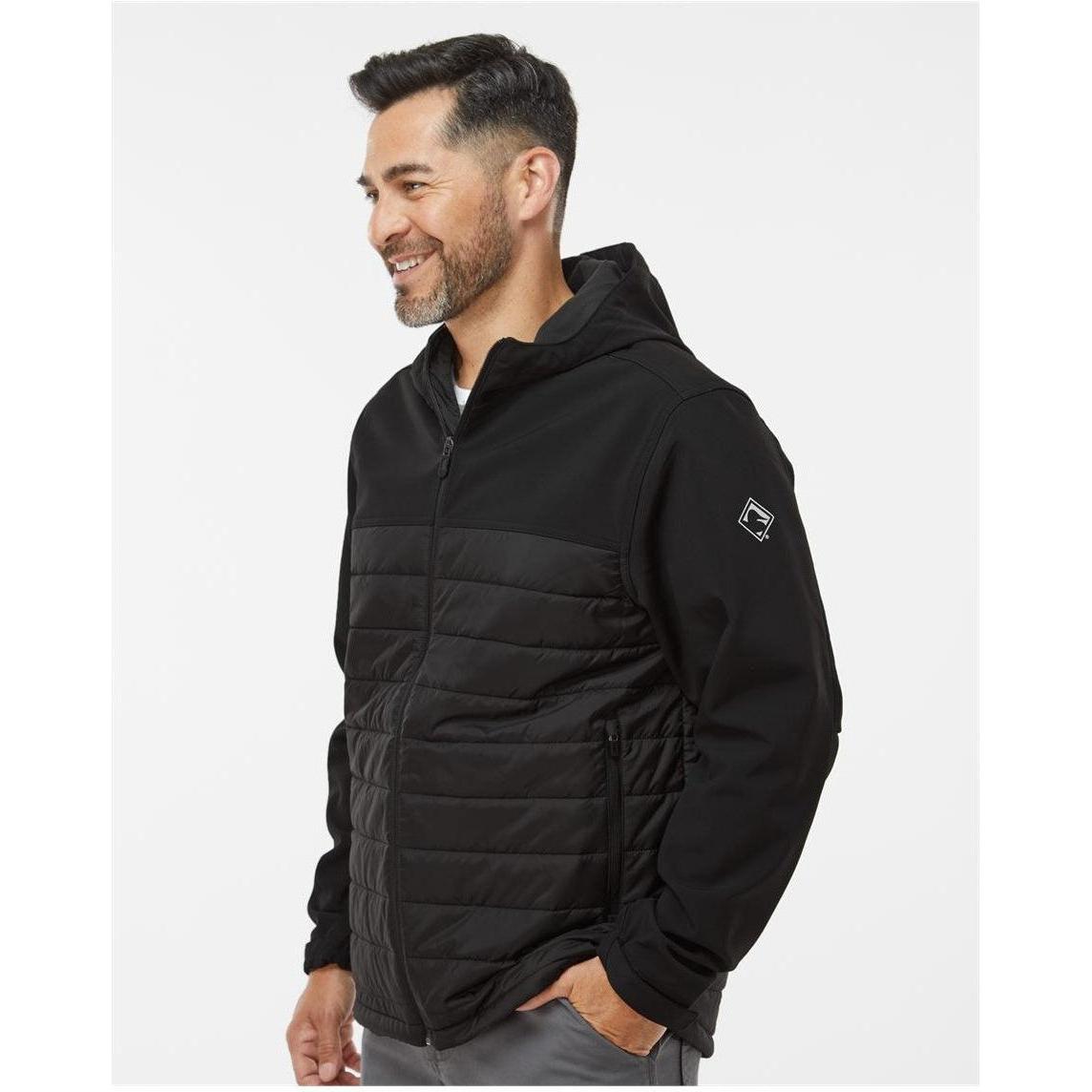 no-logo DRI Duck Pinnacle Puffer Body Softshell Hooded Jacket-Men's Jackets-Dri Duck-Thread Logic