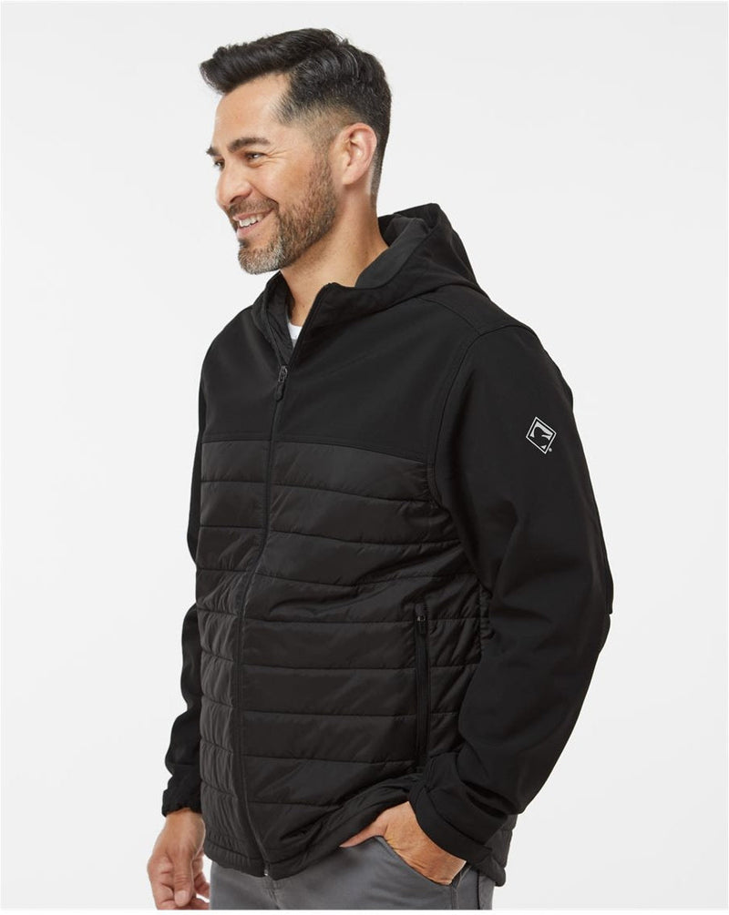 no-logo DRI Duck Pinnacle Puffer Body Softshell Hooded Jacket-Men's Jackets-Dri Duck-Thread Logic