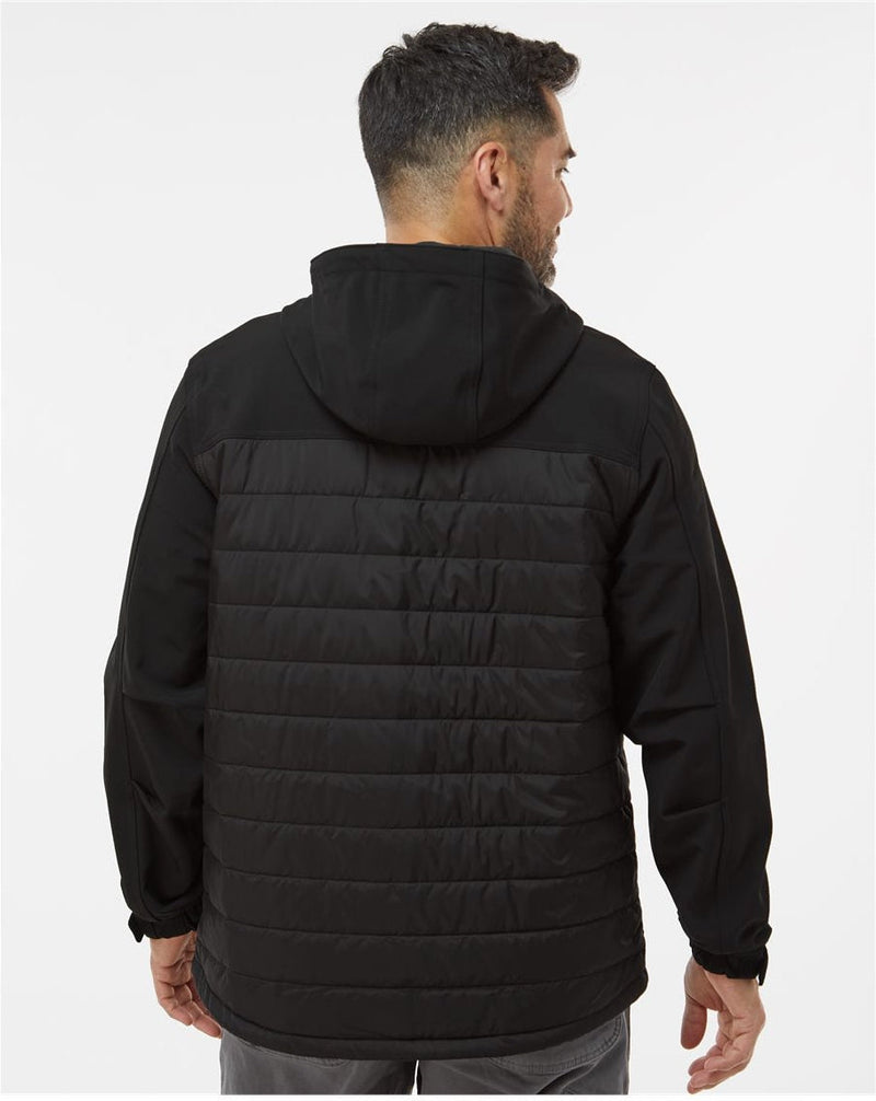 no-logo DRI Duck Pinnacle Puffer Body Softshell Hooded Jacket-Men's Jackets-Dri Duck-Thread Logic