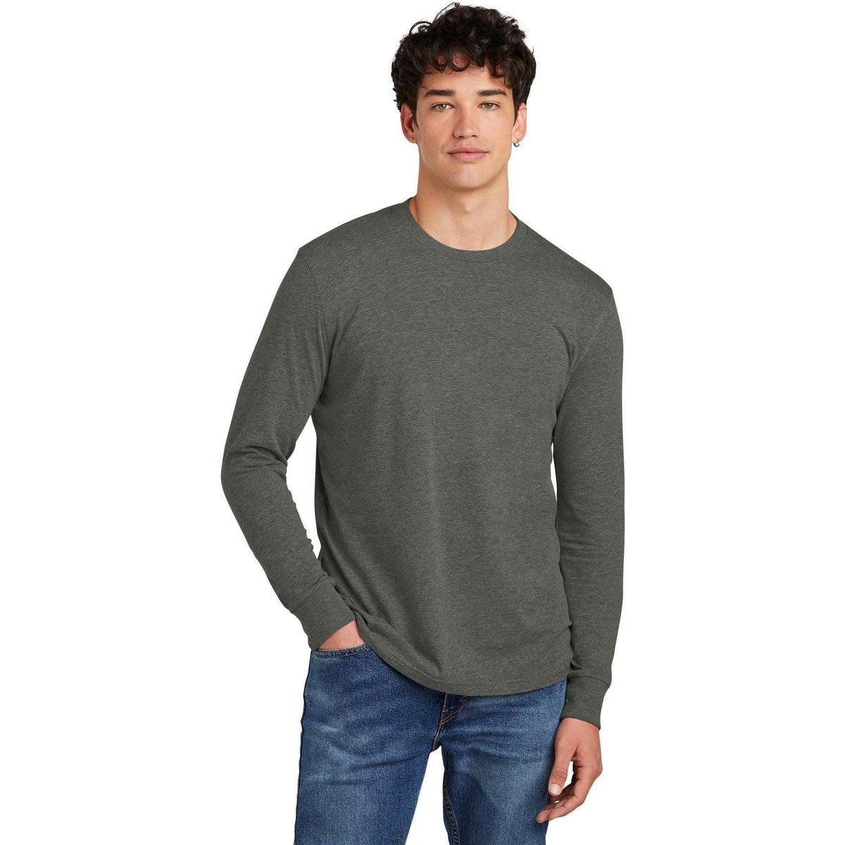 no-logo District Perfect Blend CVC Long Sleeve Tee-District-Thread Logic