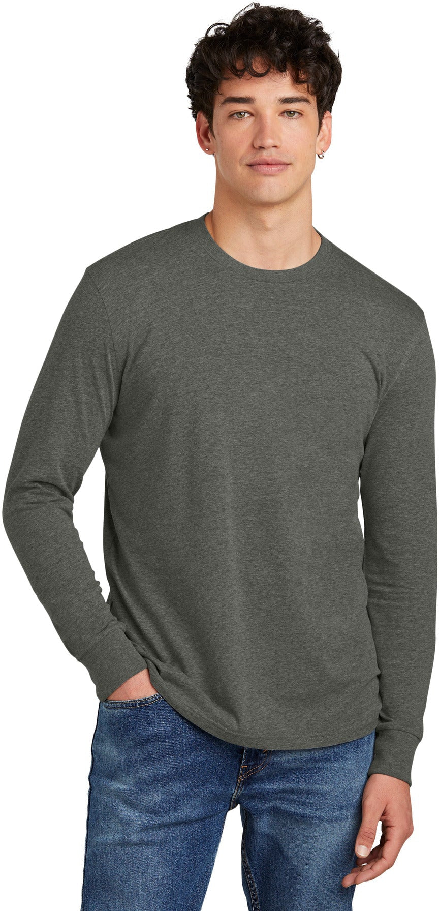 no-logo District Perfect Blend CVC Long Sleeve Tee-District-Thread Logic