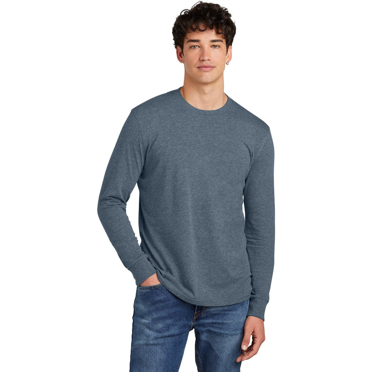 no-logo District Perfect Blend CVC Long Sleeve Tee-District-Thread Logic