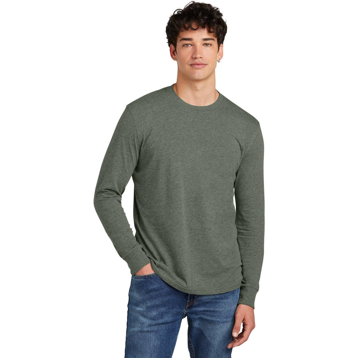 no-logo District Perfect Blend CVC Long Sleeve Tee-District-Thread Logic