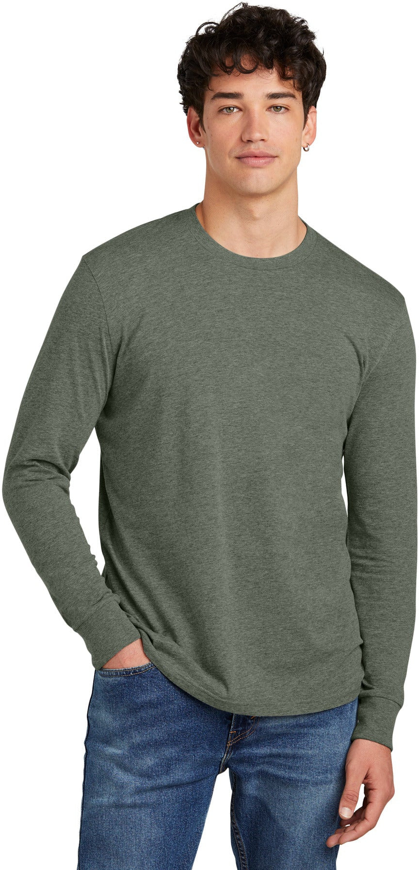 no-logo District Perfect Blend CVC Long Sleeve Tee-District-Thread Logic