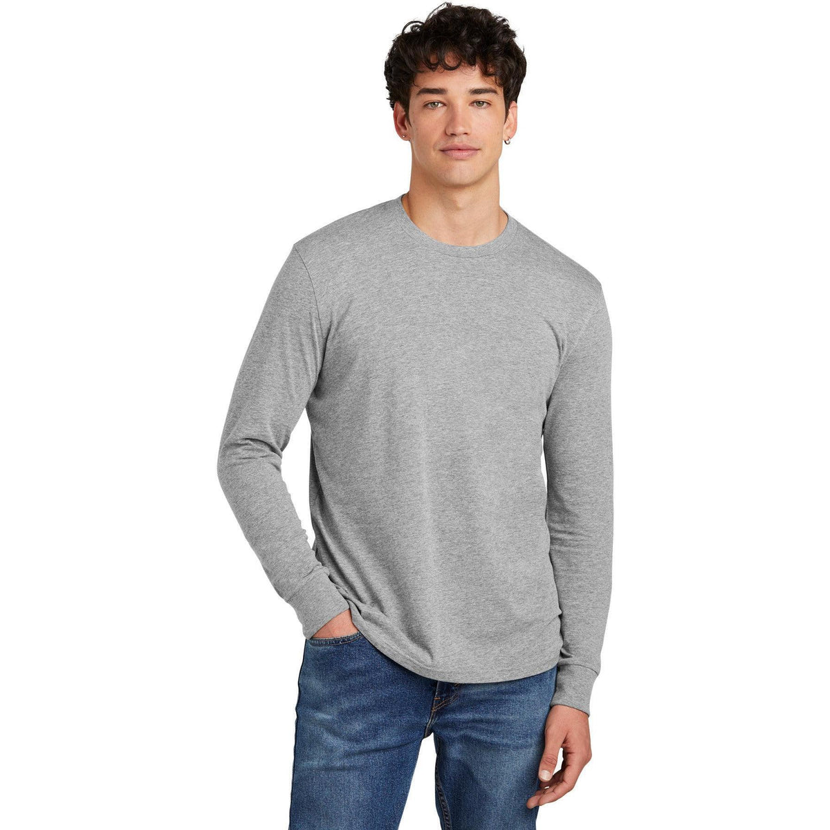 no-logo District Perfect Blend CVC Long Sleeve Tee-District-Thread Logic