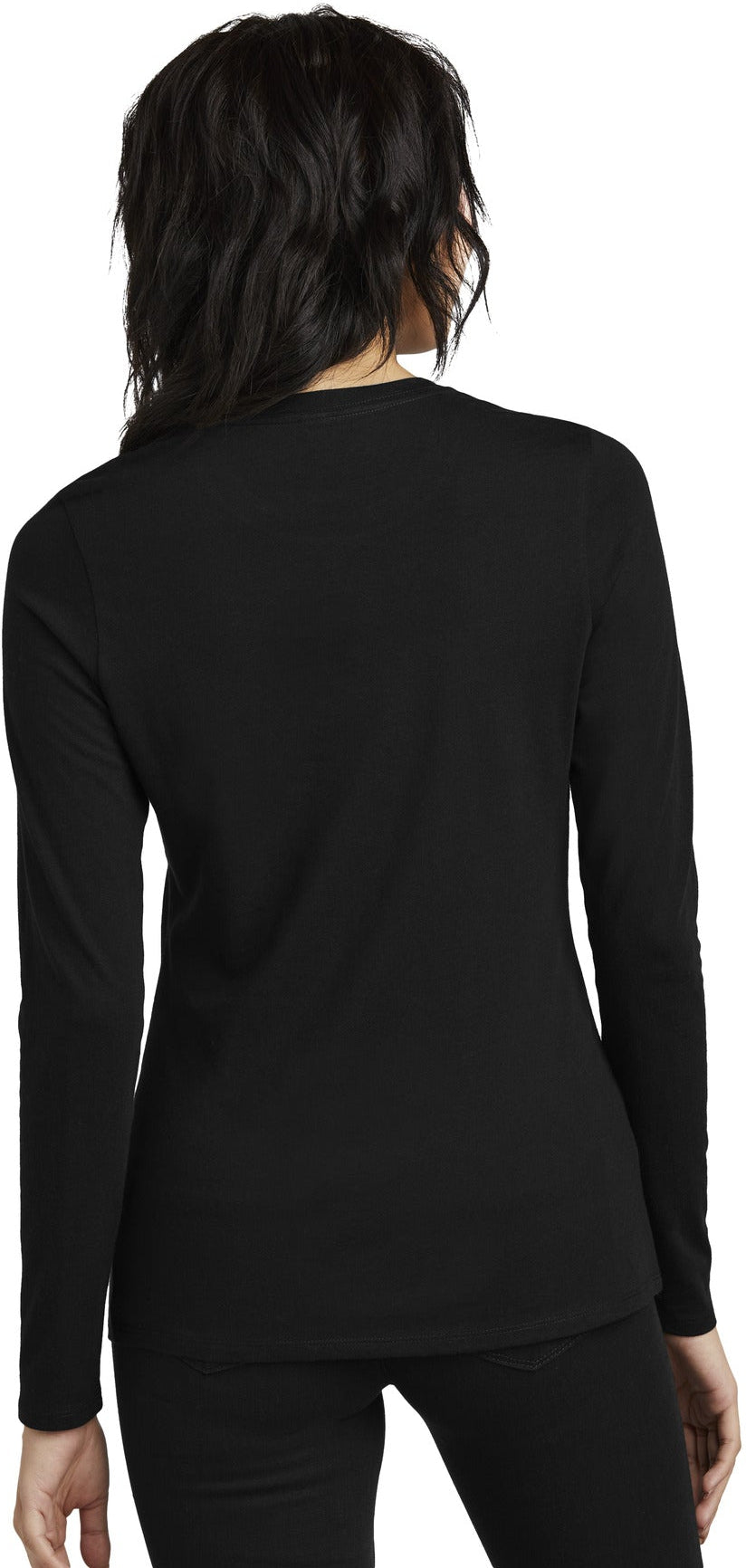 no-logo District Women's Perfect Blend CVC Long Sleeve Tee-District-Thread Logic