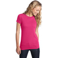 no-logo CLOSEOUT - District Women's Fitted The Concert Tee-District-Dark Fuchsia-XS-Thread Logic
