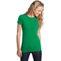 no-logo CLOSEOUT - District Women's Fitted The Concert Tee-District-Kelly Green-XS-Thread Logic