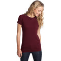 no-logo CLOSEOUT - District Women's Fitted The Concert Tee-District-Maroon-XS-Thread Logic