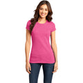 no-logo CLOSEOUT - District Women's Fitted Very Important Tee-District-Fuchsia Frost-L-Thread Logic