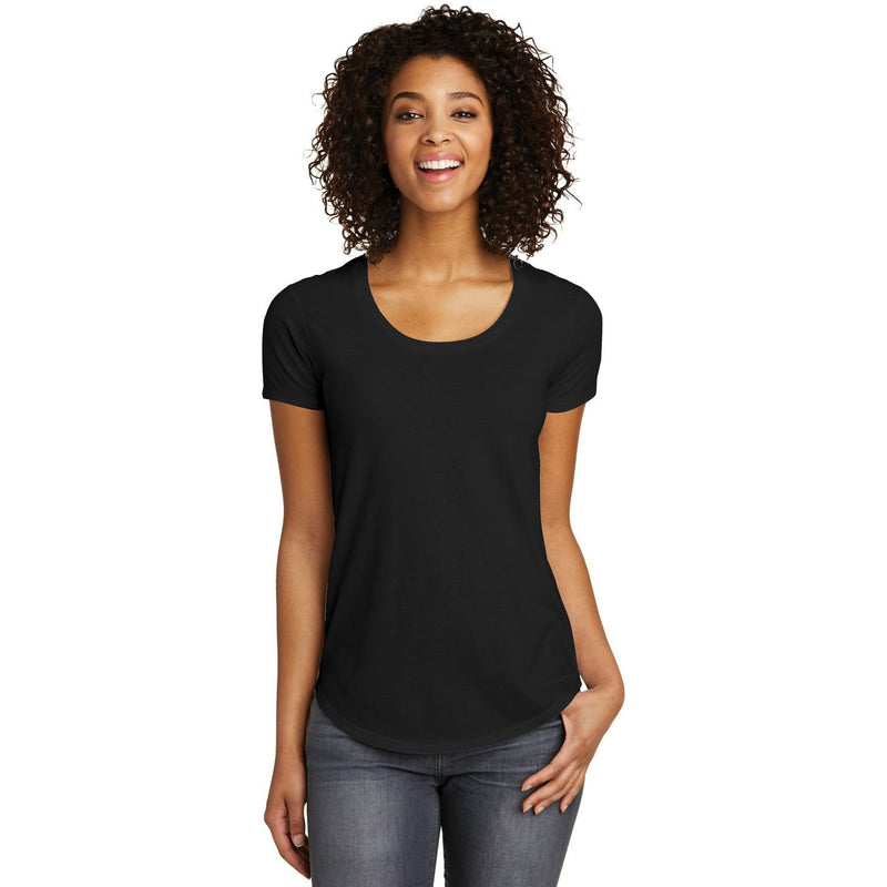 no-logo CLOSEOUT - District Women's Fitted Very Important Tee Scoop Neck-District-Black-4XL-Thread Logic