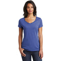 no-logo CLOSEOUT - District Women's Very Important Tee V-Neck-District-Royal Frost-S-Thread Logic