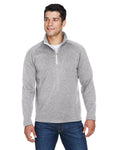  Devon & Jones Bristol Sweater Fleece Quarter-Zip-Men's Layering-Devon&Jones-Grey Heather-S-Thread Logic