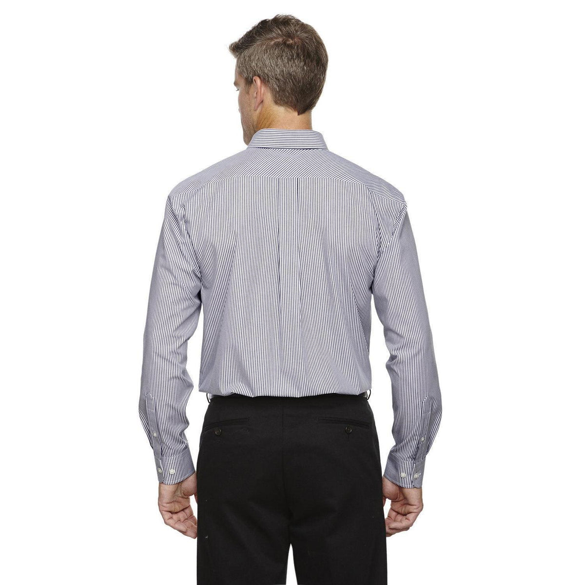no-logo Devon & Jones Crown Woven Banker Stripe-Men's Dress Shirts-Devon&Jones-Thread Logic