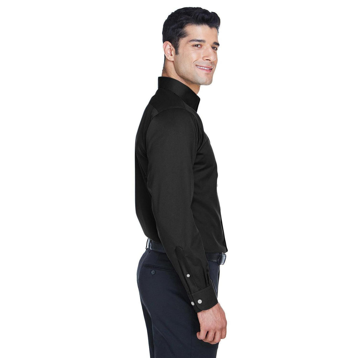 no-logo Devon & Jones Crown Woven Solid Stretch Twill-Men's Dress Shirts-Devon&Jones-Thread Logic