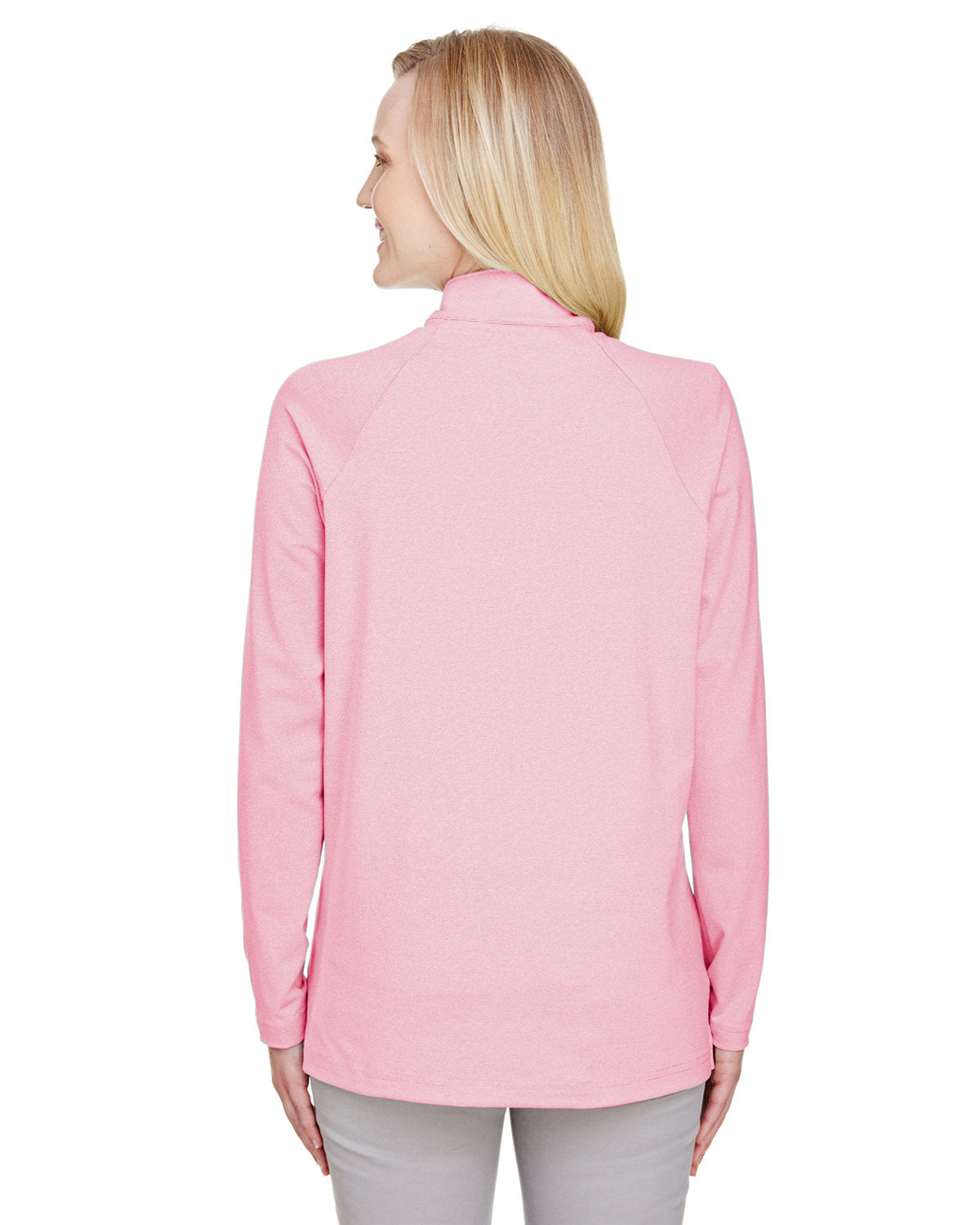 no-logo Devon & Jones CrownLux Performance Ladies Clubhouse Micro-Stripe Quarter-Zip-Ladies Layering-Devon&Jones-Thread Logic