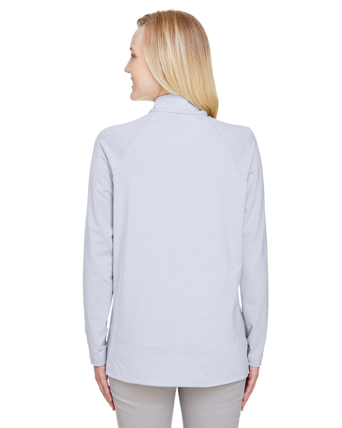no-logo Devon & Jones CrownLux Performance Ladies Clubhouse Micro-Stripe Quarter-Zip-Ladies Layering-Devon&Jones-Thread Logic