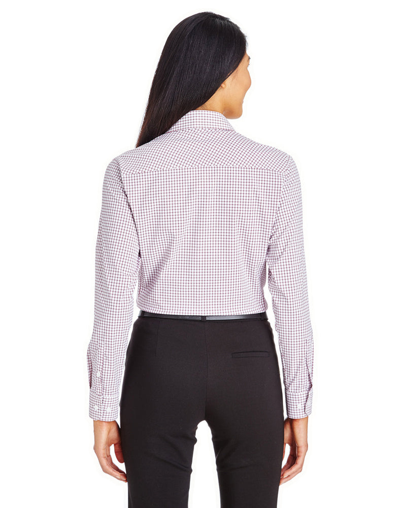 no-logo Devon & Jones CrownLux Performance Ladies Micro Windowpane Shirt-Ladies Dress Shirts-Devon&Jones-Thread Logic