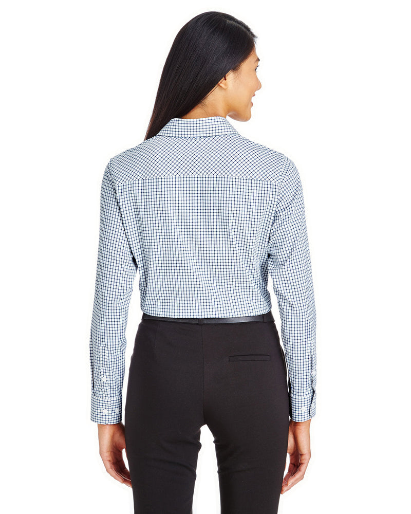 no-logo Devon & Jones CrownLux Performance Ladies Micro Windowpane Shirt-Ladies Dress Shirts-Devon&Jones-Thread Logic