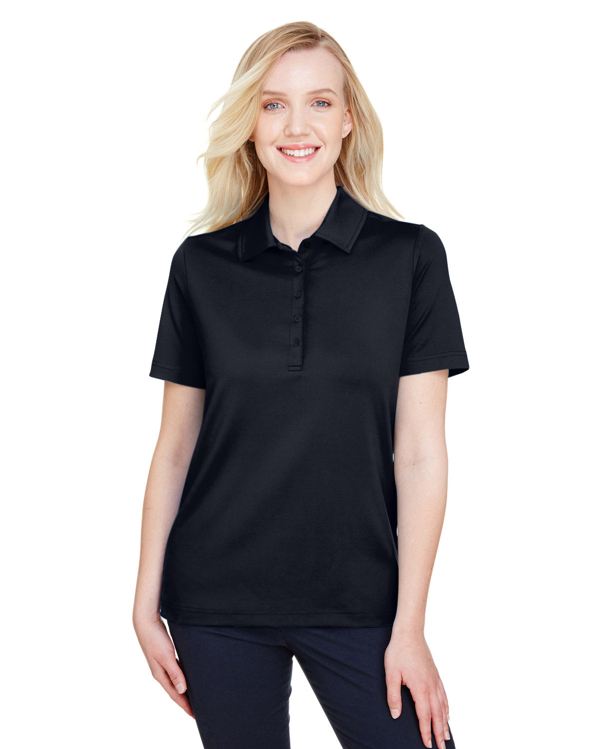  Devon & Jones CrownLux Performance Ladies Range Flex Polo-Ladies Polos-Devon&Jones-Black-S-Thread Logic