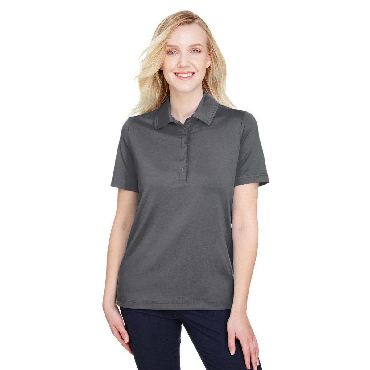 no-logo  Devon & Jones CrownLux Performance Ladies Range Flex Polo-Ladies Polos-Devon&Jones-Graphite-S-Thread Logic