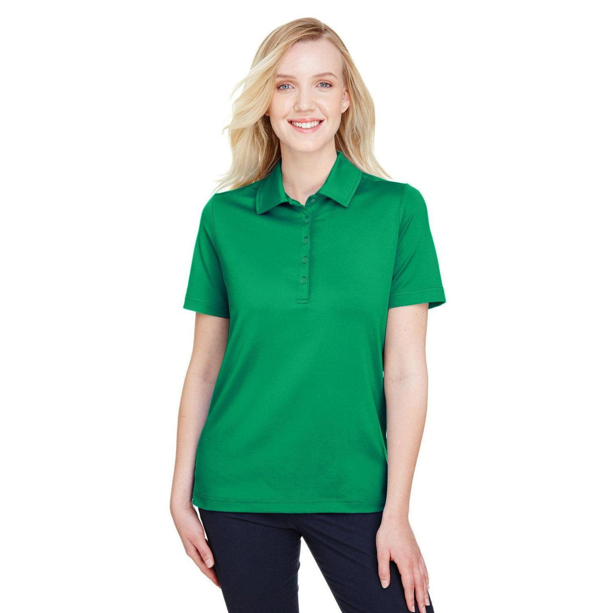 no-logo  Devon & Jones CrownLux Performance Ladies Range Flex Polo-Ladies Polos-Devon&Jones-Kelly Green-S-Thread Logic