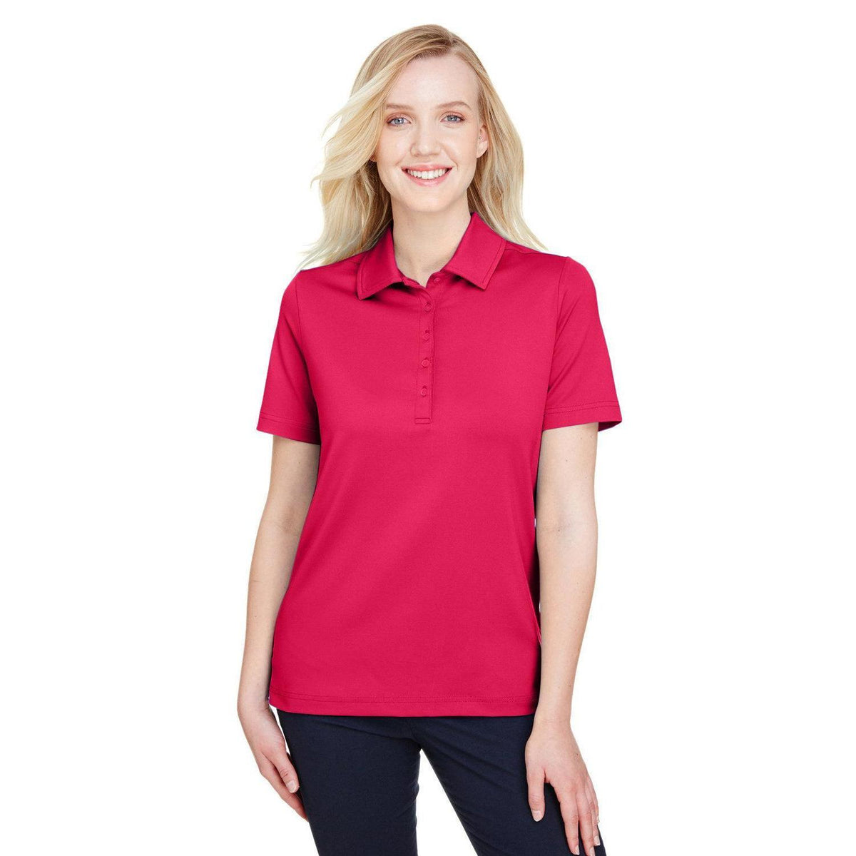 no-logo  Devon & Jones CrownLux Performance Ladies Range Flex Polo-Ladies Polos-Devon&Jones-Red-S-Thread Logic