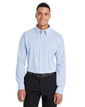  Devon & Jones CrownLux Performance Micro Windowpane Shirt-Men's Dress Shirts-Devon&Jones-French Blue/White-S-Thread Logic