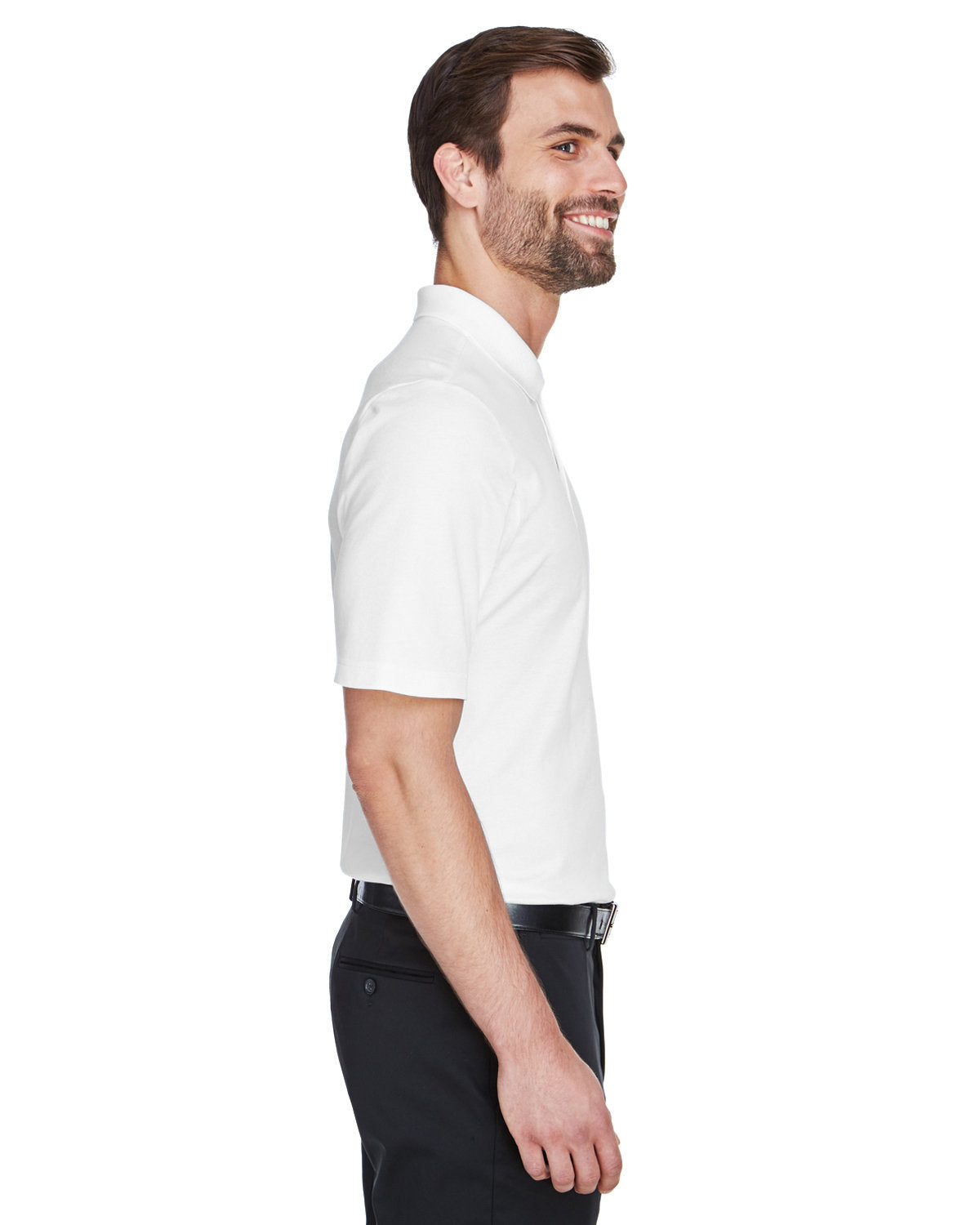 no-logo Devon & Jones CrownLux Performance Plaited Polo-Men's Polos-Devon&Jones-Thread Logic