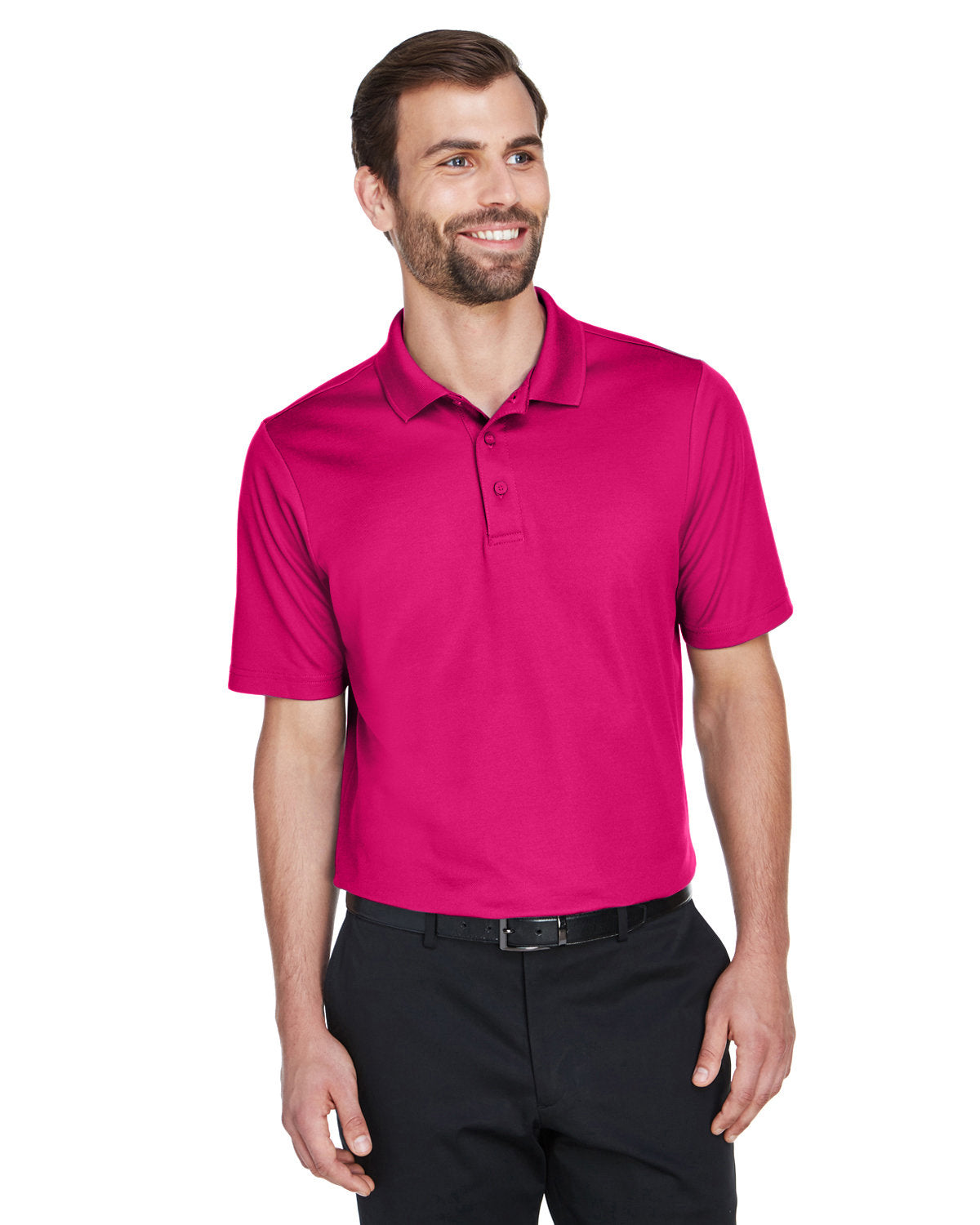  Devon & Jones CrownLux Performance Plaited Polo-Men's Polos-Devon&Jones-Crown Raspberry-S-Thread Logic