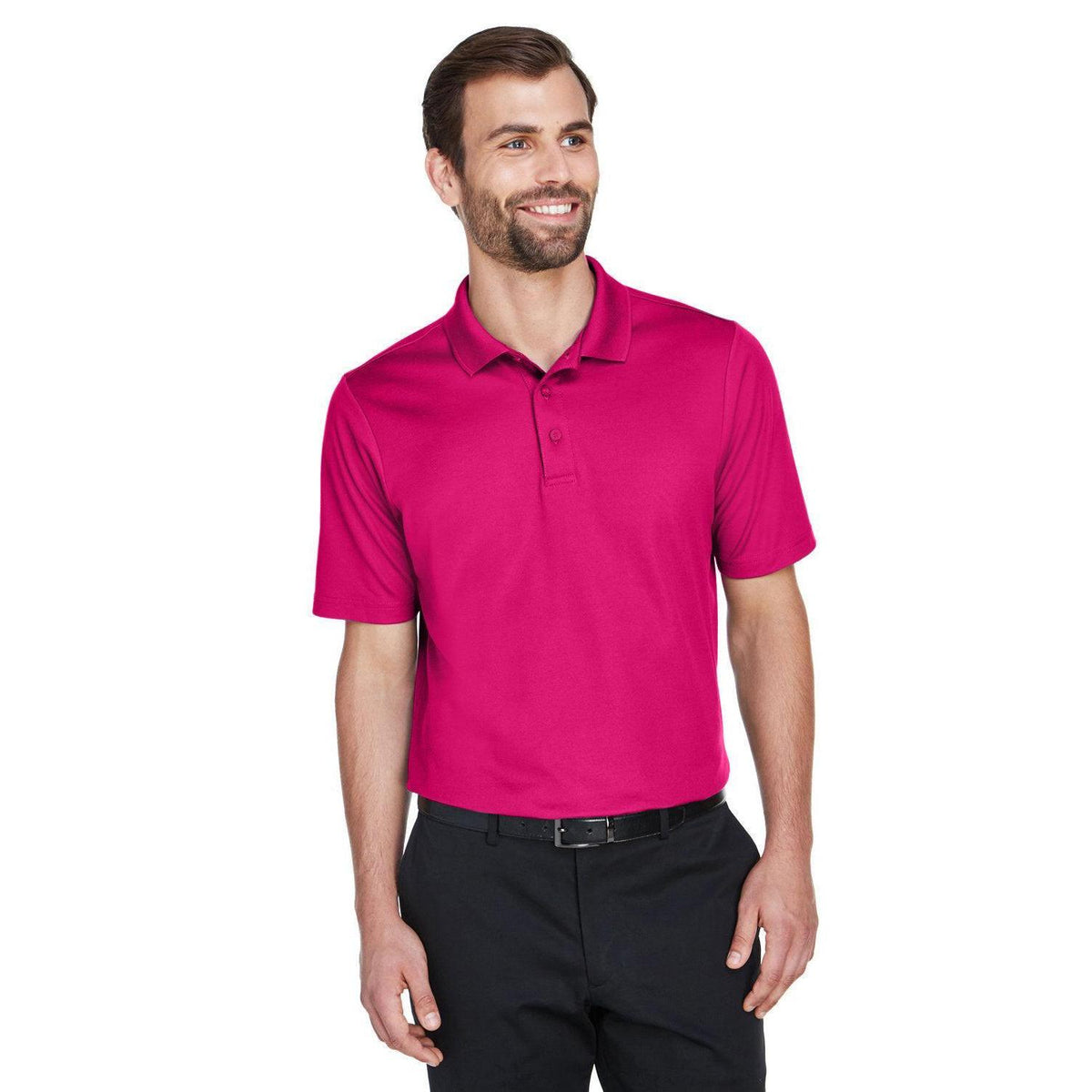 no-logo  Devon & Jones CrownLux Performance Plaited Polo-Men's Polos-Devon&Jones-Crown Raspberry-S-Thread Logic