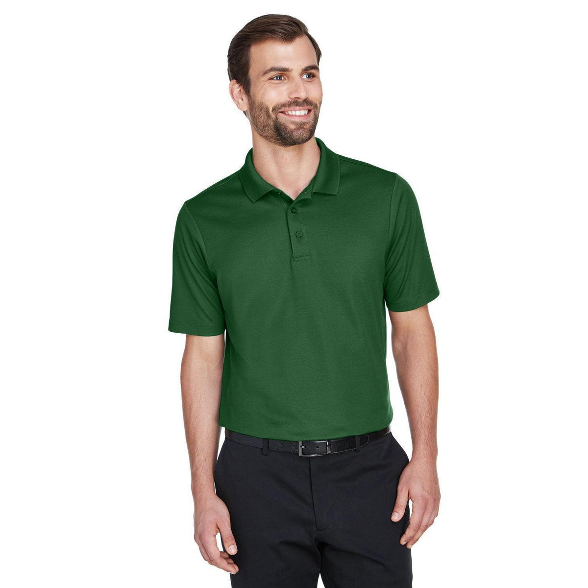 no-logo  Devon & Jones CrownLux Performance Plaited Polo-Men's Polos-Devon&Jones-Forest-S-Thread Logic