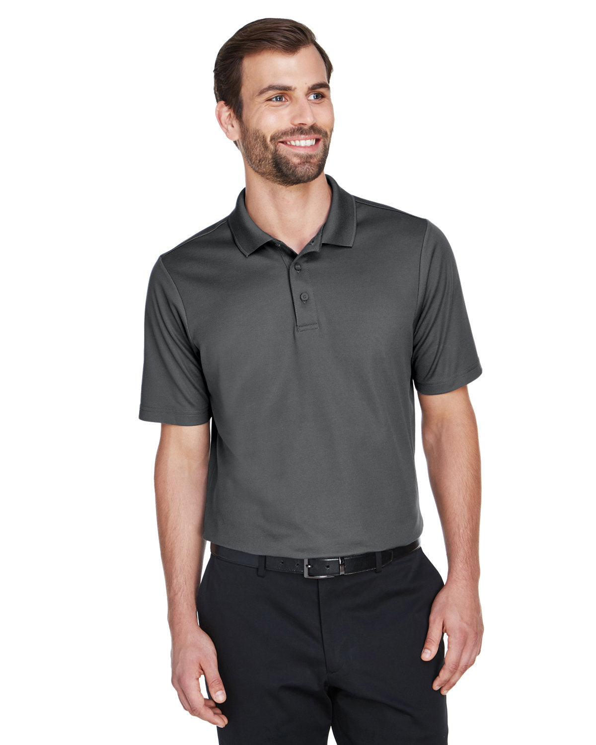  Devon & Jones CrownLux Performance Plaited Polo-Men's Polos-Devon&Jones-Graphite-S-Thread Logic