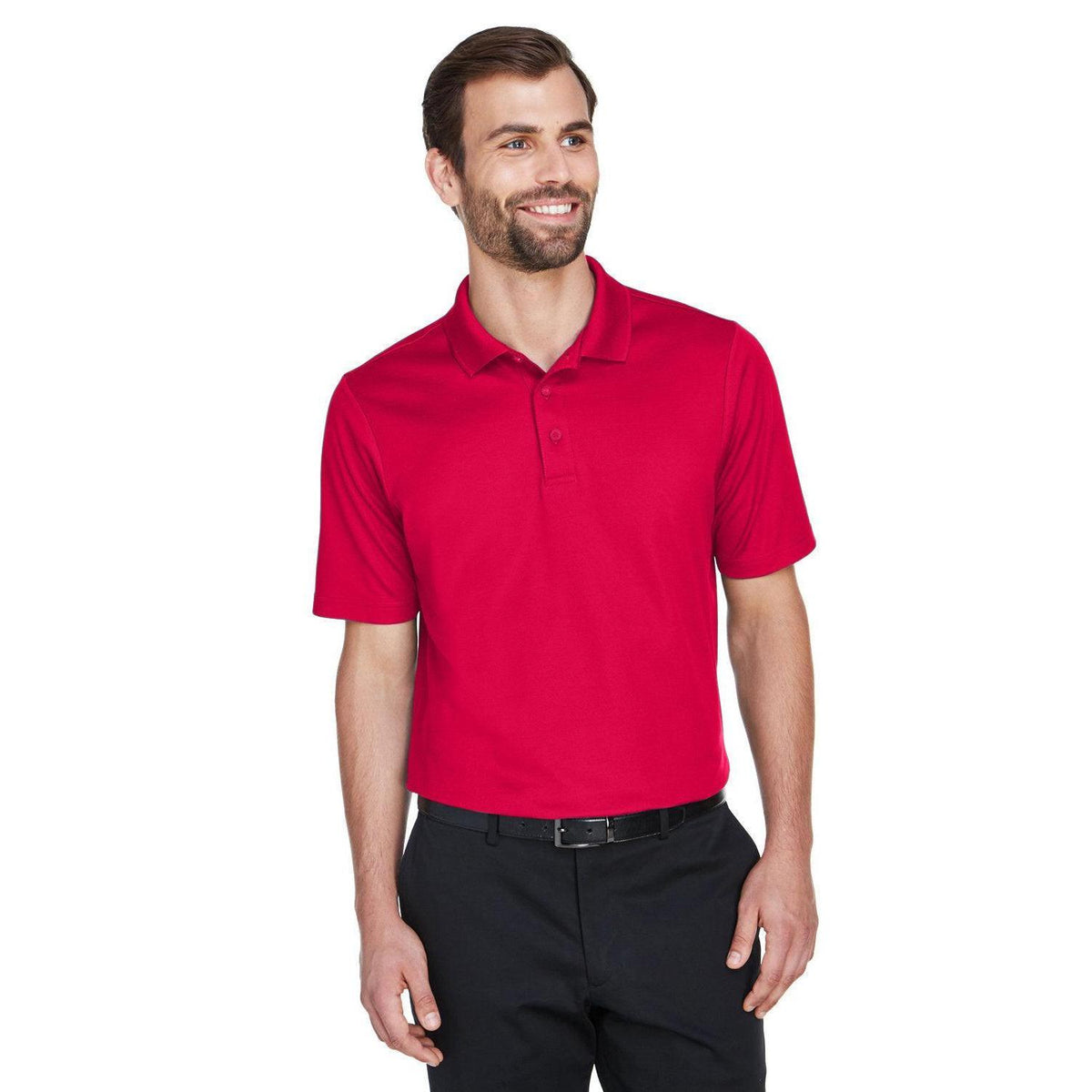 no-logo  Devon & Jones CrownLux Performance Plaited Polo-Men's Polos-Devon&Jones-Red-S-Thread Logic