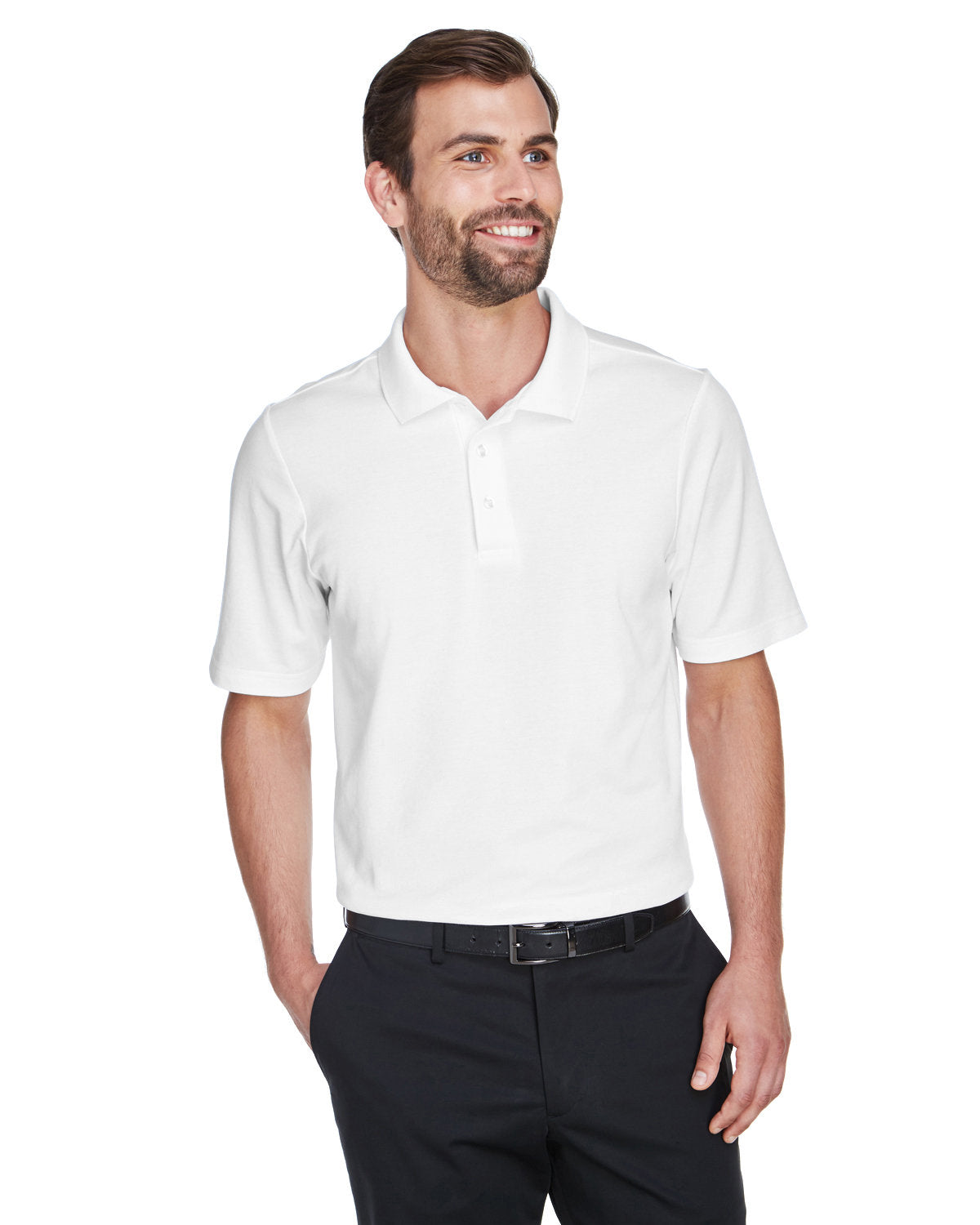  Devon & Jones CrownLux Performance Plaited Polo-Men's Polos-Devon&Jones-White-S-Thread Logic